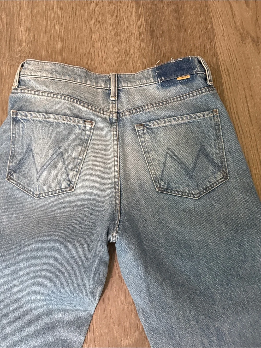 MOTHER Women's Light Wash Straight Jeans - Picture 7 of 9